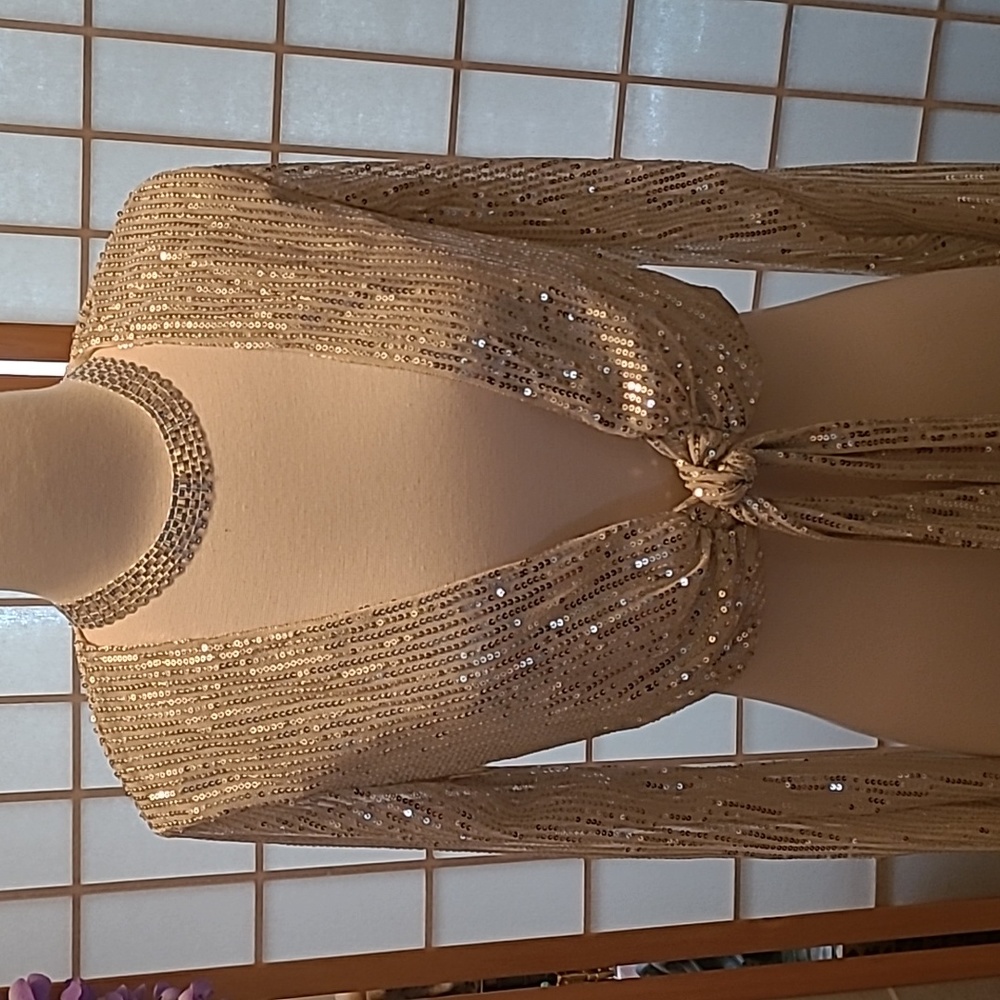 Sequined bling crop top
